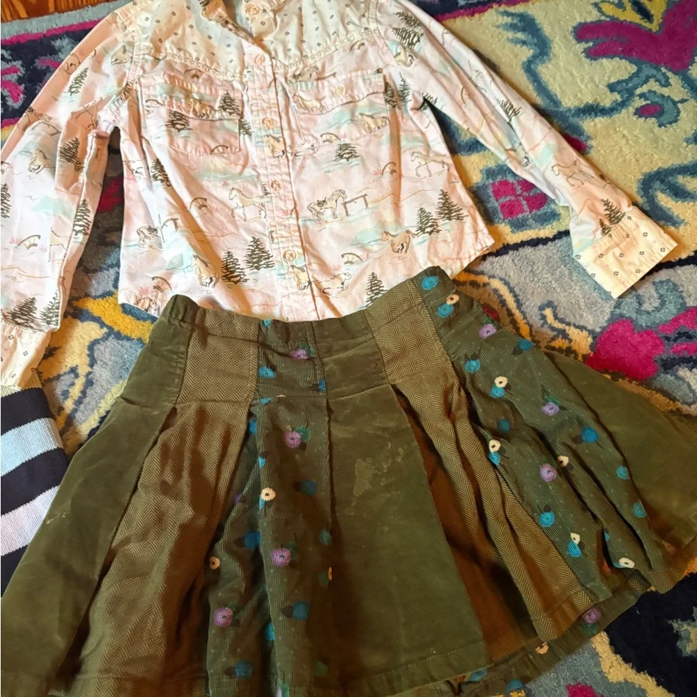 Gymboree Gap Sweater Knit Dress button down shirt corduroy skirt lot bundle 5